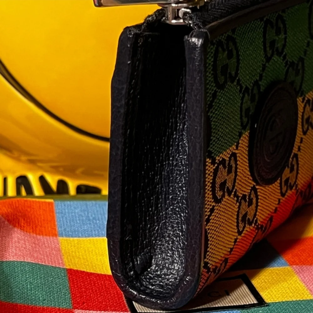 Gucci Limited Edition Multicolor GG Canvas compact L Zippy wallet NWT